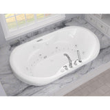 Ruby Diamond Series 5.9 ft. Center Drain Rectangular Drop-in Whirlpool and Air Bath Tub in White - Super Arbor