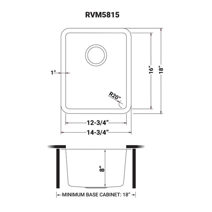 15 in. Single Bowl Undermount Stainless Steel Bar Prep Kitchen Sink