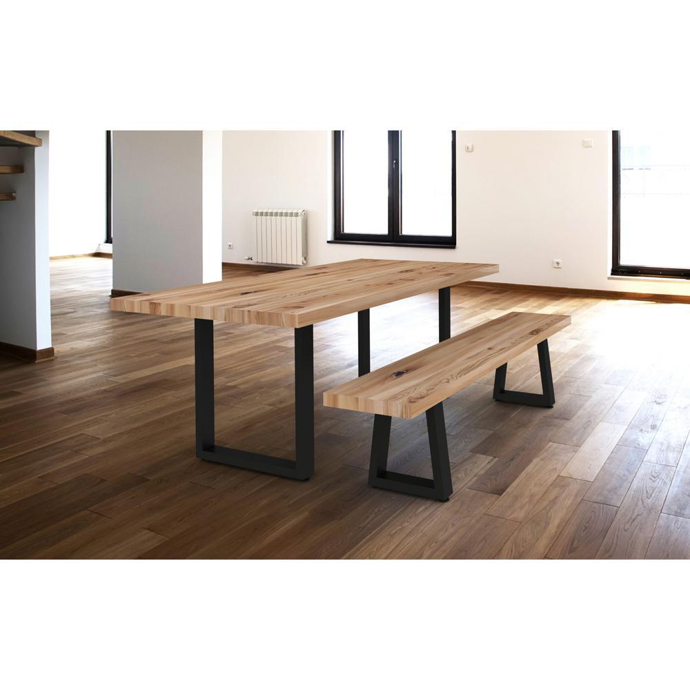 16-1/8 in. (410 mm) Matte Black Adjustable Tapered Bench Legs(2-Pack) - Super Arbor