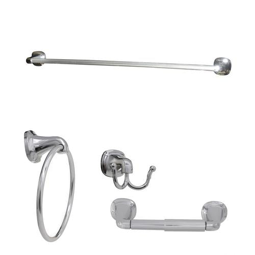 ARISTA 4-Piece Belding Oil-Rubbed Bronze Decorative Bathroom Hardware Set - Super Arbor