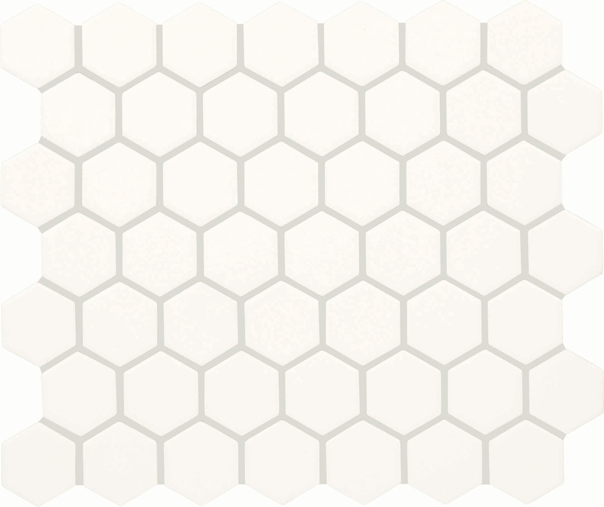 Daltile Core Classic True White 10-in x 12-in Matte Ceramic Patterned Hexagon Mosaic Floor and Wall Tile product image