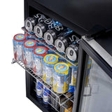 NewAir 90-Can Capacity (2.2-cu ft) Residential Stainless Steel/Black Freestanding Beverage Center