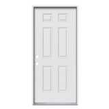 JELD-WEN 30x80 Steel prehung entry door, Right-hand inswing, Primed – primary view 1
