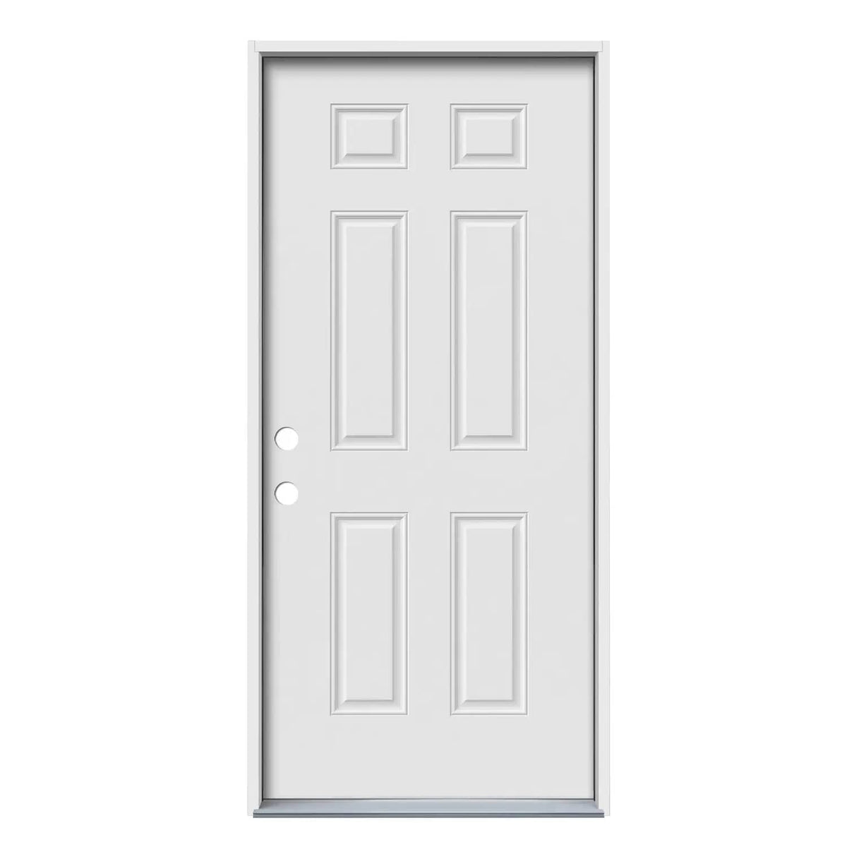 JELD-WEN 30x80 Steel prehung entry door, Right-hand inswing, Primed – primary view 1