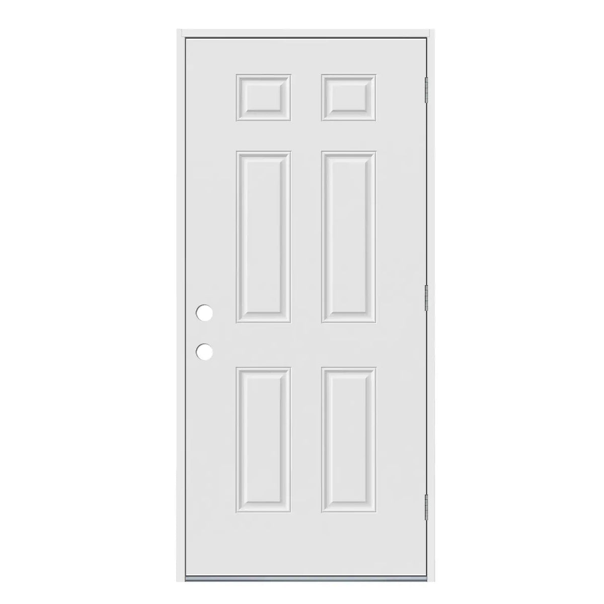 JELD-WEN 32x80 Steel prehung entry door, Left-hand outswing, Primed – primary view 1