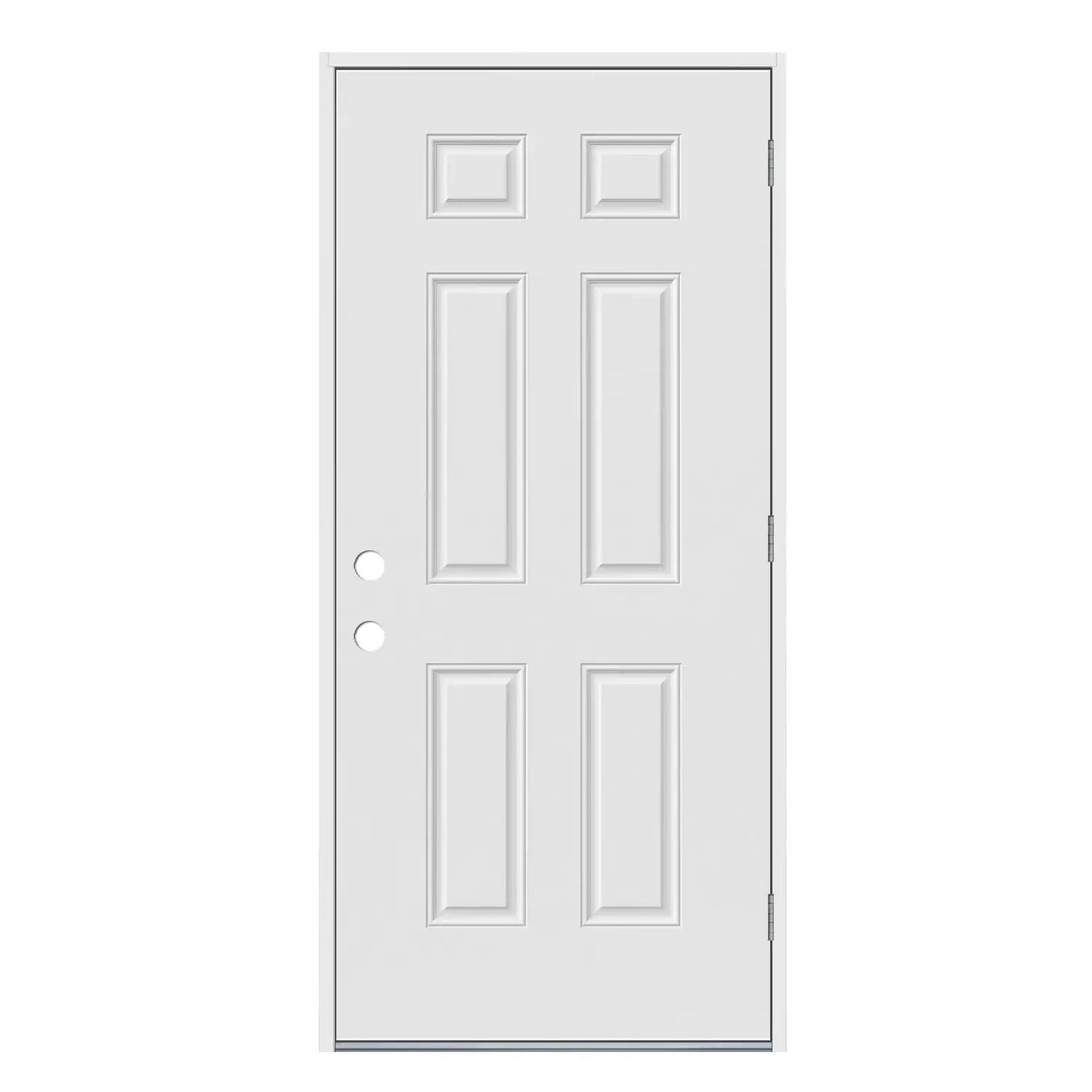 JELD-WEN 32x80 Steel prehung entry door, Left-hand outswing, Primed – primary view 1