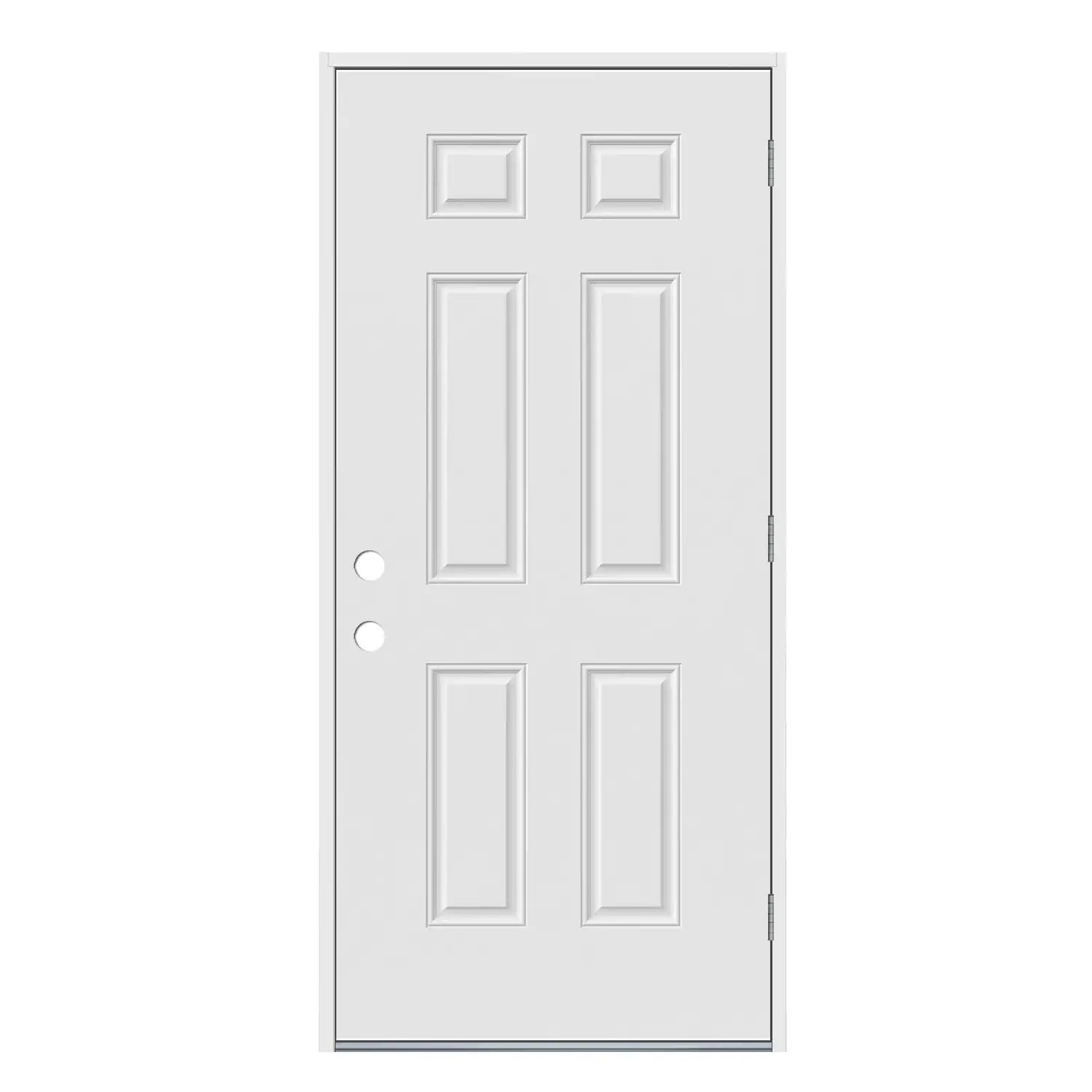 JELD-WEN 32x80 Steel prehung entry door, Left-hand outswing, Primed – primary view 1