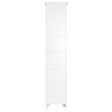 Contemporary Country 13.5 in. W x 8 in. D x 65 in. H Free Standing Floor Shelf with Lower Cabinet in White - Super Arbor