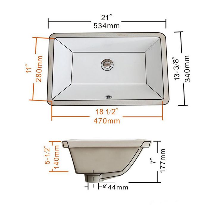 Boyel Living 21 in. x 13 in. Ceramic Rectangular Lavatory Undercounter Bathroom Sink in White