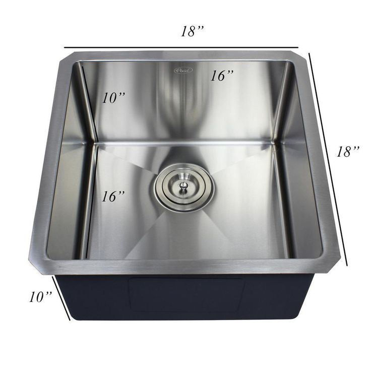 Undermount 16-Gauge Stainless Steel 18 in. x 18 in. x 10 in. Single Bowl Kitchen Bar Sink