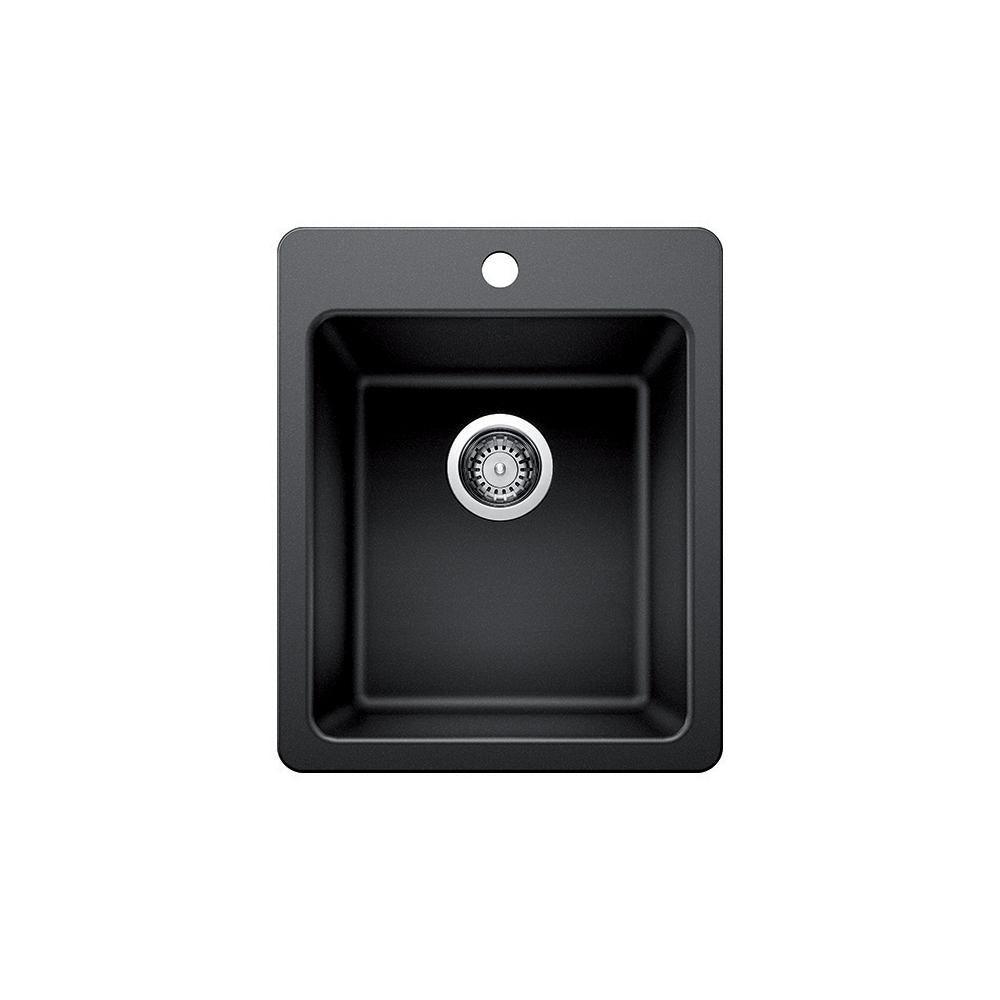 Glacier Bay Drop-in/Undermount Granite Composite 33 in. Single Bowl Kitchen Sink in White - Super Arbor