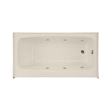 Trenton 53 in. Acrylic Rectangular Alcove Whirlpool Bathtub in White - Super Arbor