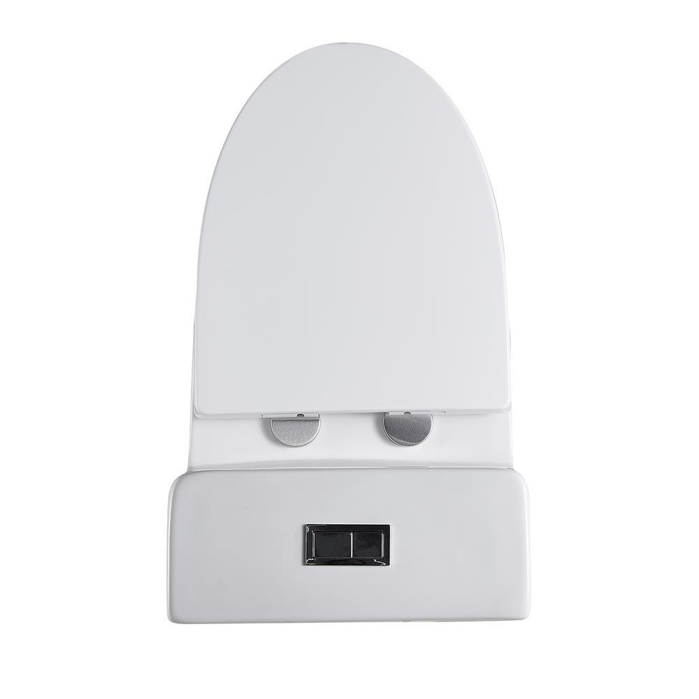 0.8 GPF/1.28 GPF Dual Bowl Flush Elongated Toilet Including Toilet Bowl Only Seat in White