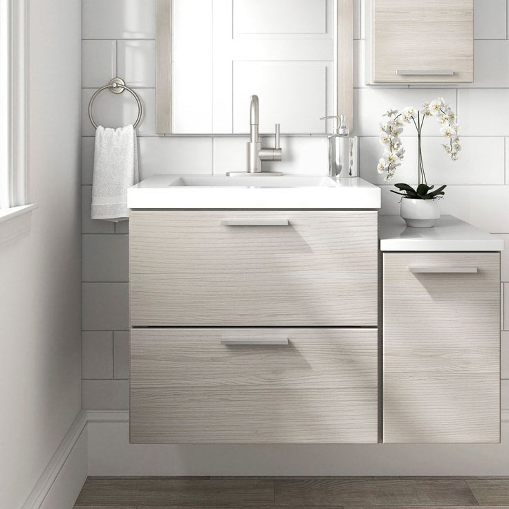 Style Selections Acadia 24-in White Single Sink Bathroom Vanity with White Cultured Marble Top