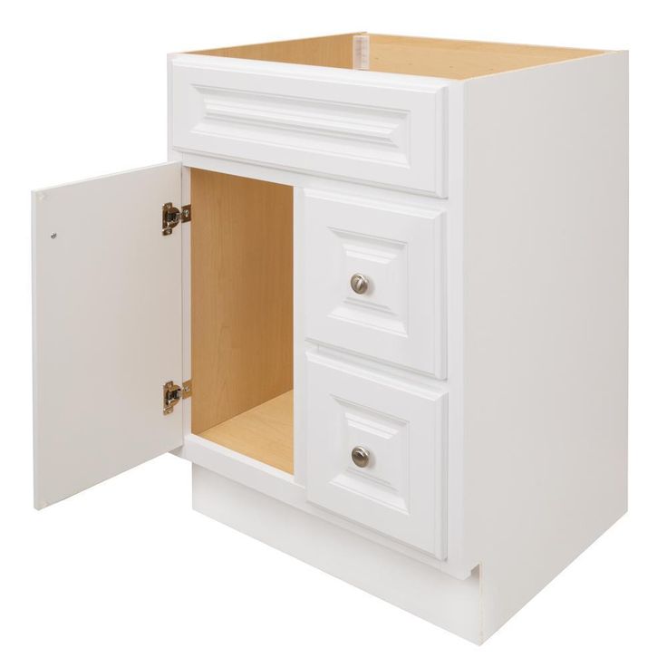 Hampton 24 in. W x 21 in. D x 33.5 in. H Bathroom Vanity Cabinet Only in White
