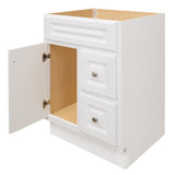 Hampton 24 in. W x 21 in. D x 33.5 in. H Bathroom Vanity Cabinet Only in White