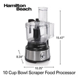 450-Watt 10-Cup Food Processor with Bowl Scraper Attachment
