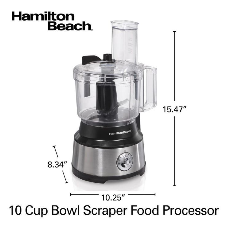450-Watt 10-Cup Food Processor with Bowl Scraper Attachment