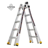 18 ft. Reach MPXA Aluminum Multi-Position Ladder with 300 lbs. Load Capacity Type IA Duty Rating - Super Arbor