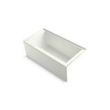 Underscore 60 in. Rectangular Alcove left Drain Bathtub in Ice Grey - Super Arbor