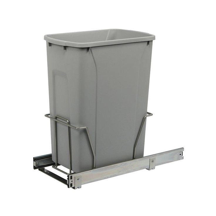 Knape & Vogt 35-Quart Plastic Pull Out Trash Can