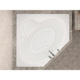Malachite 5 ft. Acrylic Corner Drop-in Air Bathtub in White - Super Arbor