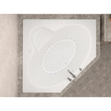 Malachite 5 ft. Acrylic Corner Drop-in Air Bathtub in White - Super Arbor