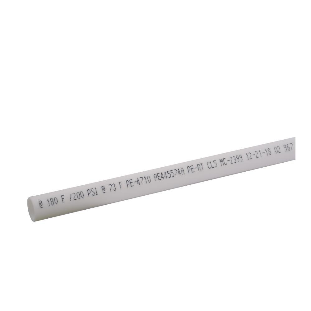 3/4 in. x 5 ft. Straight PERT White Pipe - Super Arbor