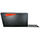 Mail Manager Street Safe Black Post-Mount Mailbox with High Security Reinforced Rear Locking System - Super Arbor