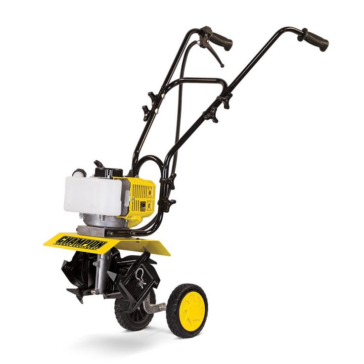 CHAMPION POWER EQUIPMENT 12 in. 43 cc 2-Stroke Portable Gas Garden Tiller Cultivator with Adjustable Depth