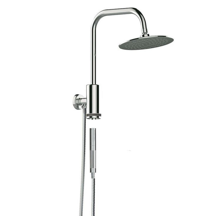 6-spray 8 in. High PressureDual Shower Head and Handheld Shower Head with Low Flow in Chrome