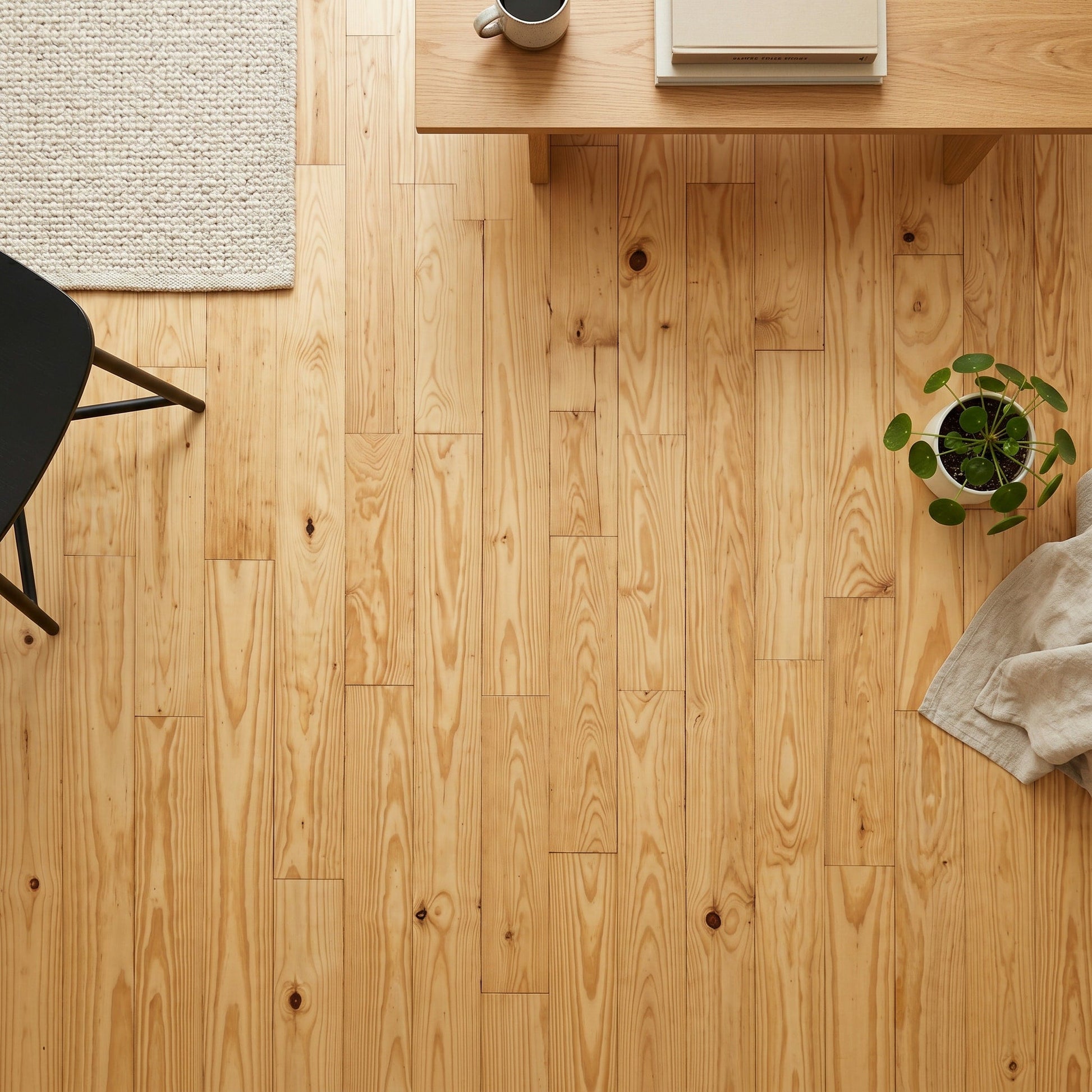Beasley Pine Natural hardwood flooring — surface grain detail