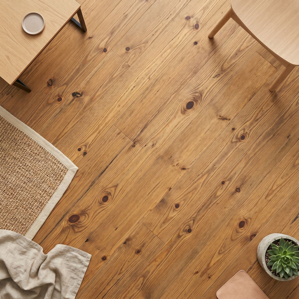 allen + roth Pine Honey hardwood flooring — surface grain detail