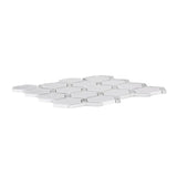 Jeff Lewis Norton White 11.75 in. x 11.375 in. x 9 mm Hexagon Polished Marble Wall and Floor Mosaic Tile