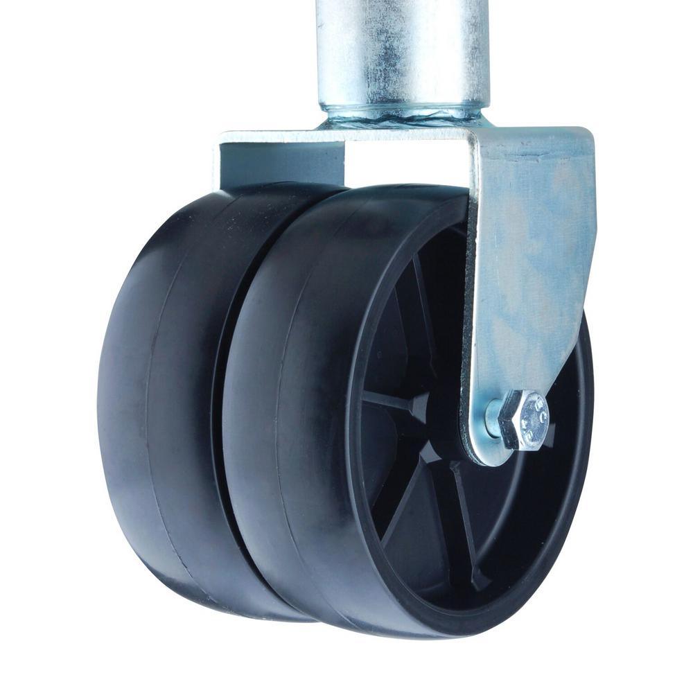 Max Load 2000 lb. Payload Capacity Side Wind Trailer Jack with Dual Wheels and Horizontal Mounts - Super Arbor