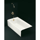 Mendota 60 in. Left-Hand Drain Rectangular Alcove Bathtub in White - Super Arbor