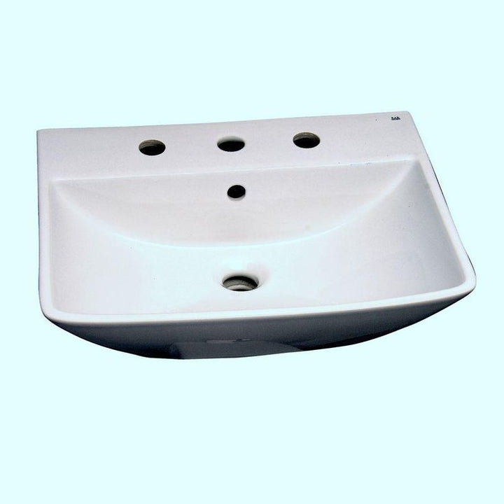 Barclay Products Summit 600 Pedestal Combo Bathroom Sink in White