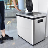 iTouchless 16-gallon Stainless Steel Recycling Bin