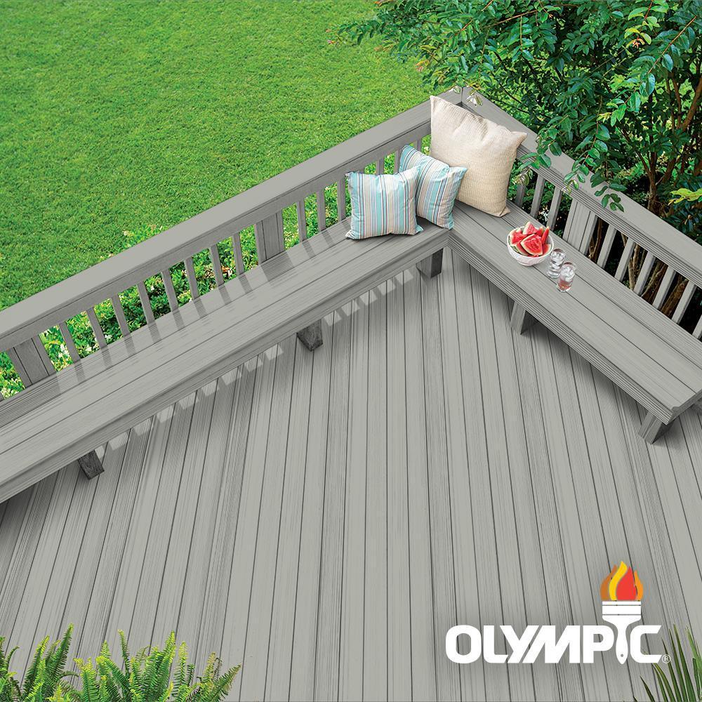 Olympic Elite 1 Gal. Flint Solid Advanced Exterior Stain and Sealant in One - Super Arbor