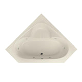 Studio 60 in. Acrylic Corner Drop-in Whirlpool Bathtub in White - Super Arbor