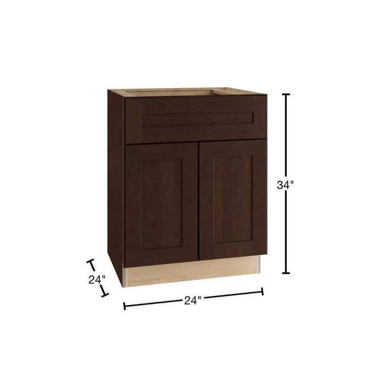 Home Decorators Collection Newport 24 in. W x 24 in. D x 34.5 in. H Assembled Plywood Base Kitchen Cabinet in Manganite with Soft Close