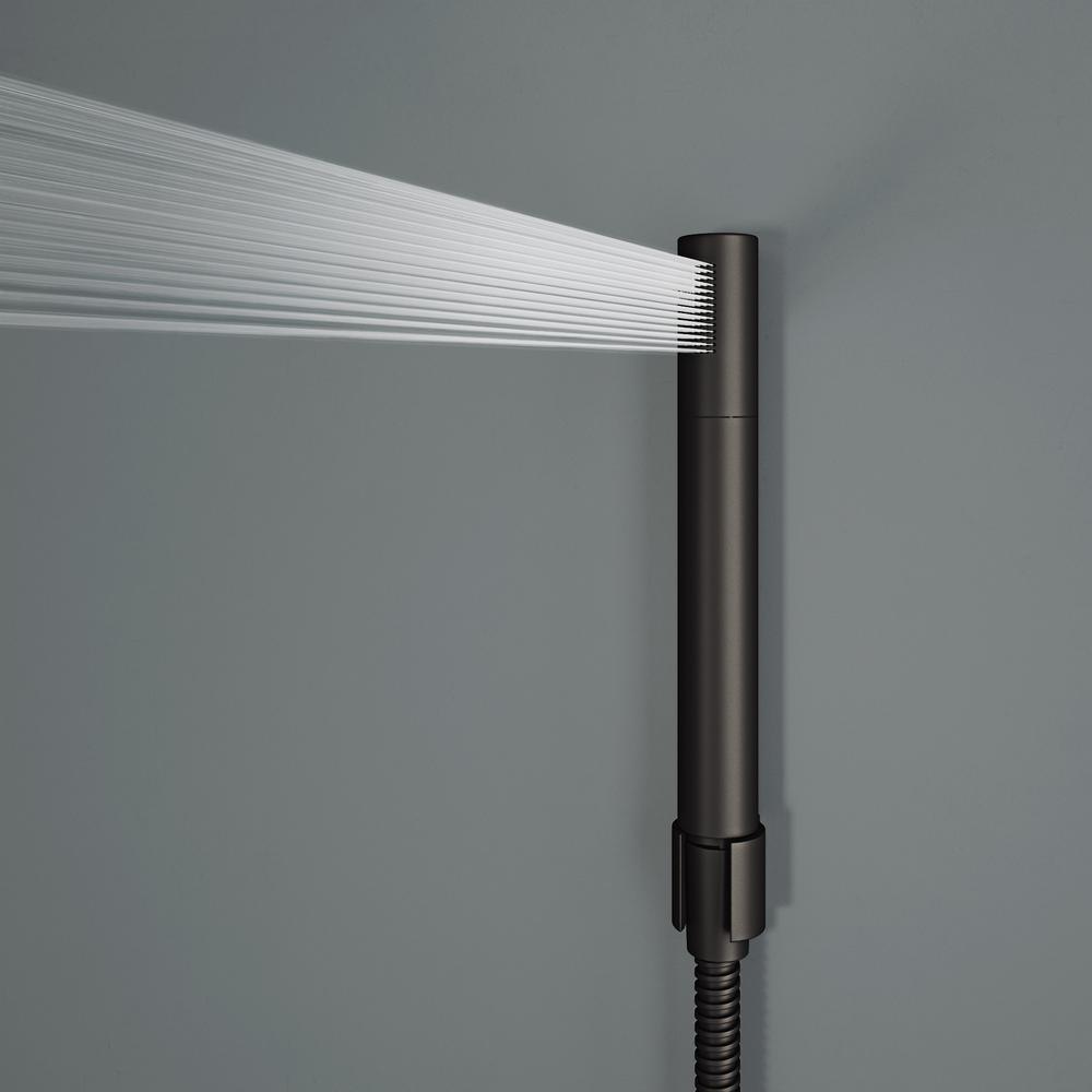 Elling-Ton 59 in. 4-Jet High Pressure Shower System with Fixed Rainhead and Handheld Dual Shower in Matte Black - Super Arbor