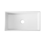 Farmhouse Apron Front Fireclay 33 in. Fluted Single Bowl Kitchen Sink in White with Grid and Strainer