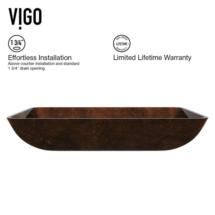 VIGO Glass Vessel Bathroom Sink in Russet and Niko Faucet Set in Antique Rubbed Bronze