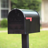 Gibraltar Mailboxes Stanley Extra Large, Steel, Post Mount Mailbox, Black, ST200B00