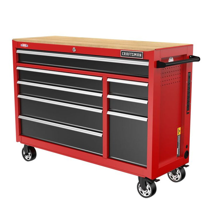 CRAFTSMAN 2000 Series 51.2-in L x 37.5-in H 8-Drawers Rolling Red Wood Work Bench