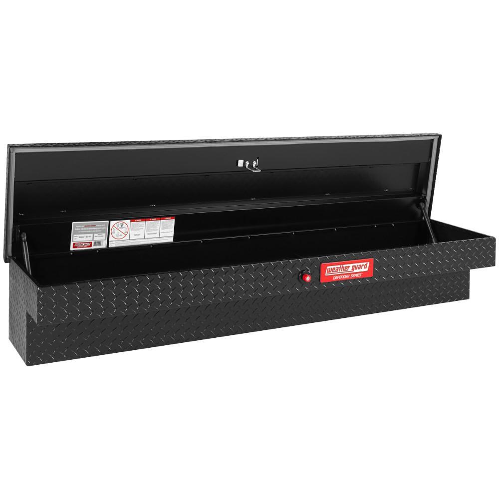 Weather Guard Defender Matte Black Aluminum Lo-Side Truck Box (72 in. x 15 in. x 13 in.) - Super Arbor