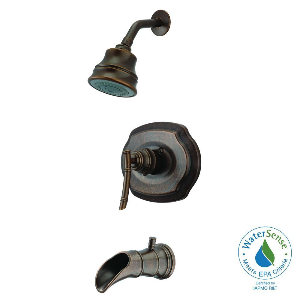 Bamboo Single-Handle 3-Spray Tub and Shower Faucet in Brushed Nickel - Super Arbor
