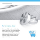 MR Direct Dual-Mount Bathroom Vessel Sink in Stainless Steel
