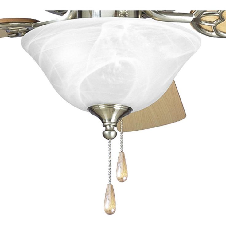 AirPro 2-Light Brushed Nickel Ceiling Fan Light